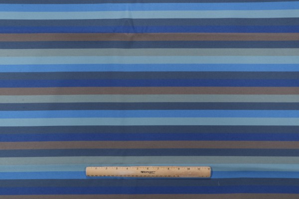 Sanibel Stripe Woven Outdoor Fabric in Marine