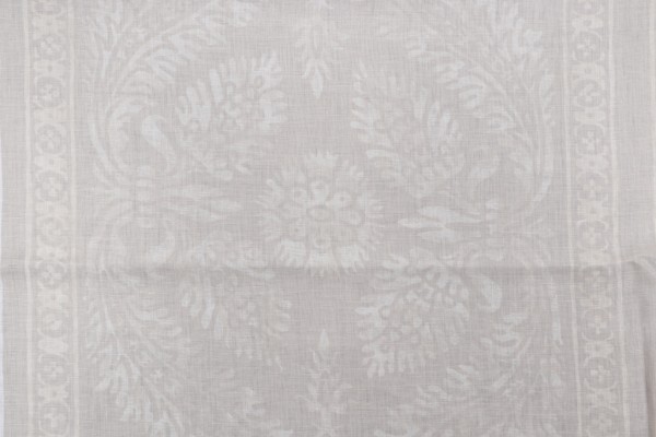 Vervain Chapelle Printed Linen Drapery Fabric in Linen for Fabricut