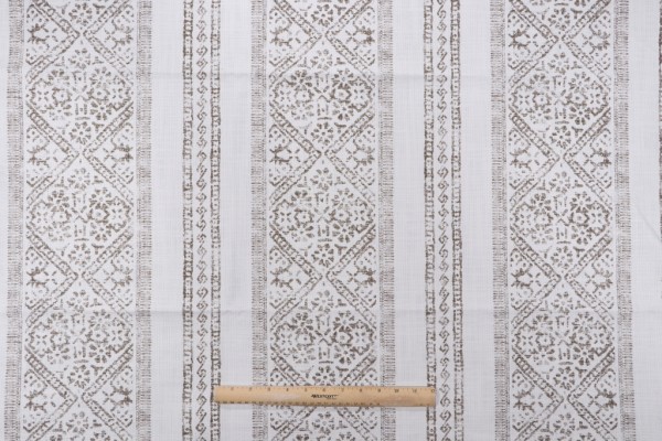 Kendall Wilkinson Southwest Stripe Printed Drapery Fabric in Earth for Fabricut