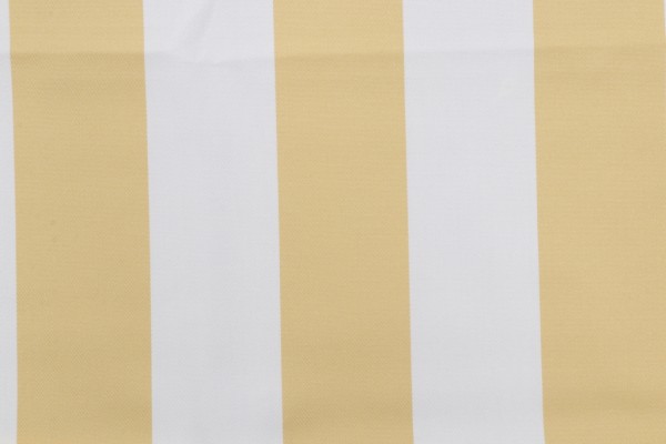 Bella Dura Home Cabana Stripe Woven Polyester Outdoor Fabric in Buttercream