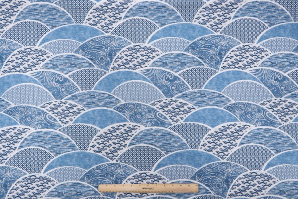 Click for 3 Yards Regal Fabrics Wavelength Printed Polyester Drapery Fabric in Indigo Regal Fabrics Wavelength Printed Polyester Drapery Fabric in Indigo