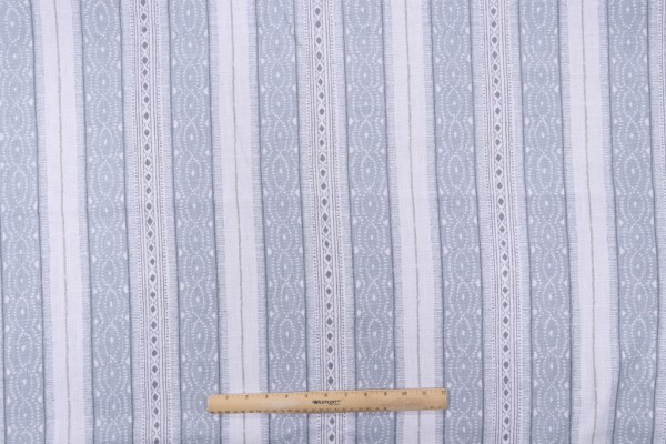 Jaclyn Smith Gloria Printed Drapery Fabric in Ice for Trend