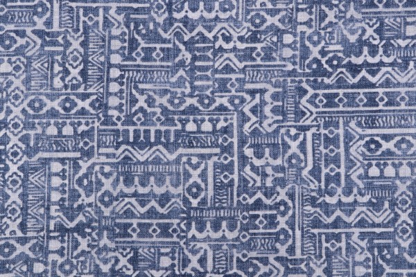 Click for 6 Yards Covington Tanner Printed Drapery Fabric in Dark Denim Covington Tanner Printed Drapery Fabric in Dark Denim