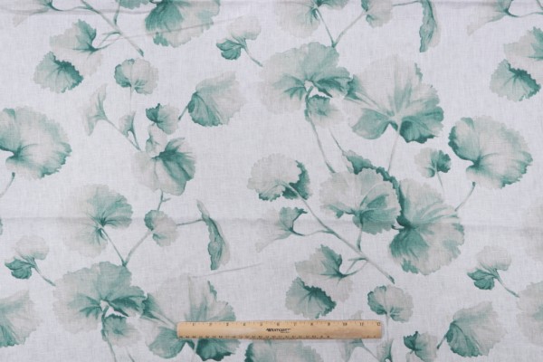 Kendall Wilkinson Inkwash Printed Linen Drapery Fabric in Pine for Fabricut