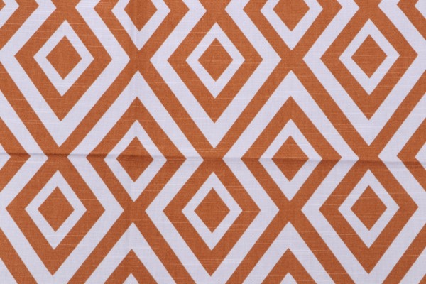 Richloom Fretwork Printed Cotton Drapery Fabric in Copper