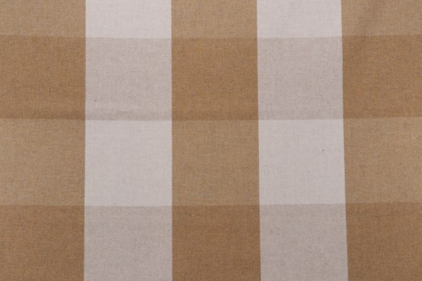 Davenport Check Woven Upholstery Fabric in Antique Coin