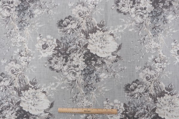 Click for 14 Yards Waverly Ballad Bouquet Printed Linen Blend Drapery Fabric in Platinum Waverly Ballad Bouquet Printed Linen Blend Drapery Fabric in Platinum