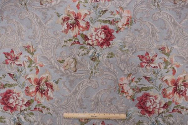 Click for 11 Yards Waverly Fresco Flourish Printed Cotton Drapery Fabric in Jewel Waverly Fresco Flourish Printed Cotton Drapery Fabric in Jewel