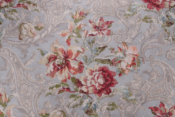 Click for 11 Yards Waverly Fresco Flourish Printed Cotton Drapery Fabric in Jewel Waverly Fresco Flourish Printed Cotton Drapery Fabric in Jewel