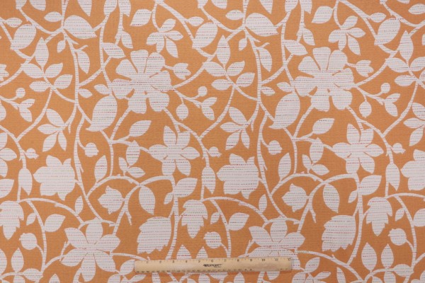 Perrin Tapestry Upholstery Fabric in Orange