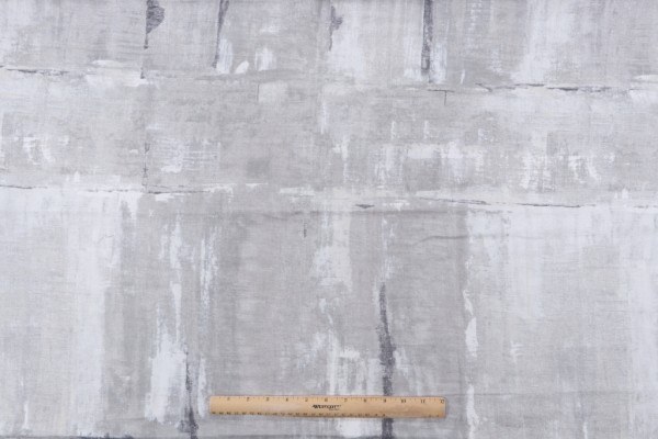 Radcliffe Printed Linen Drapery Fabric in Grey/White