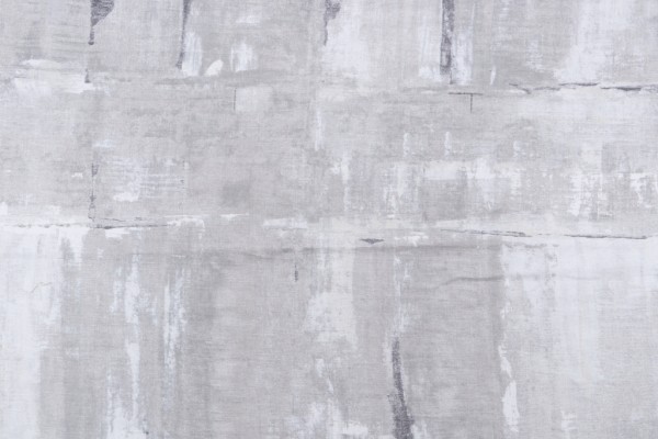 Radcliffe Printed Linen Drapery Fabric in Grey/White