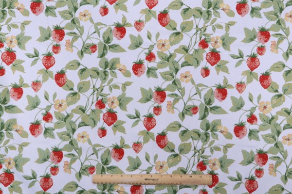 Click for Stof France Gariguette Printed Cotton Twill Drapery Fabric in Naturel  Stof France Gariguette Printed Cotton Twill Drapery Fabric in Naturel