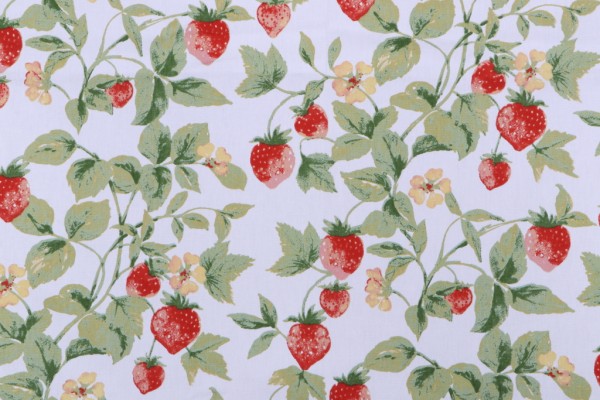 Click for Stof France Gariguette Printed Cotton Twill Drapery Fabric in Naturel  Stof France Gariguette Printed Cotton Twill Drapery Fabric in Naturel