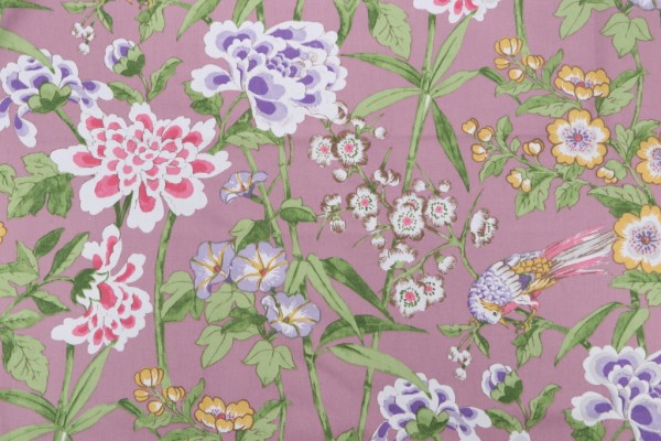 Stof France Morgane Printed Drapery Fabric in Rose 
