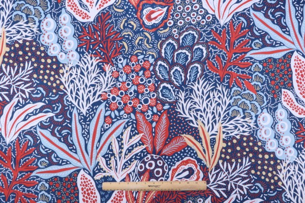 Click for Stof France Neree Printed Cotton Twill Drapery Fabric in Multicolore  Stof France Neree Printed Cotton Twill Drapery Fabric in Multicolore