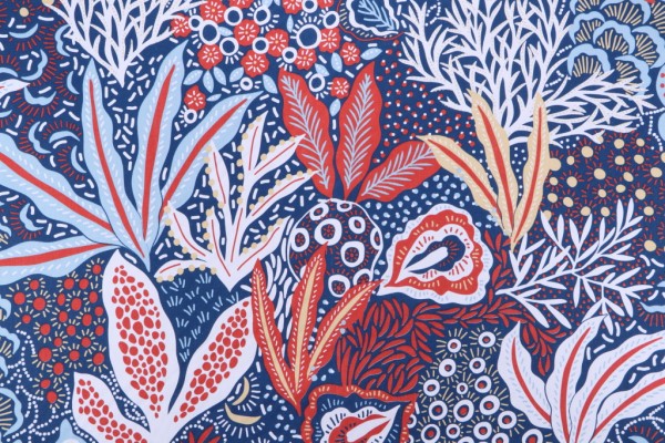 Click for Stof France Neree Printed Cotton Twill Drapery Fabric in Multicolore  Stof France Neree Printed Cotton Twill Drapery Fabric in Multicolore