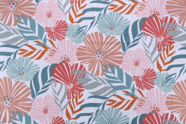 Stof France Superbe Printed Cotton Drapery Fabric in Marsala 