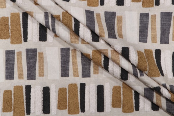 PK Lifestyles Stacking Printed & Embroidered Drapery Fabric in Topaz 