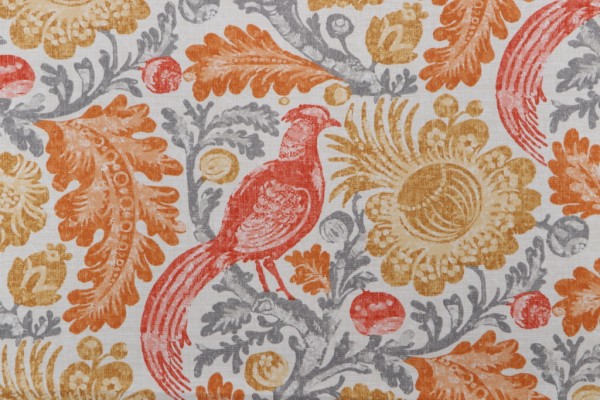 Williamsburg Tucker Resist Printed Polyester Outdoor Fabric in Zest 