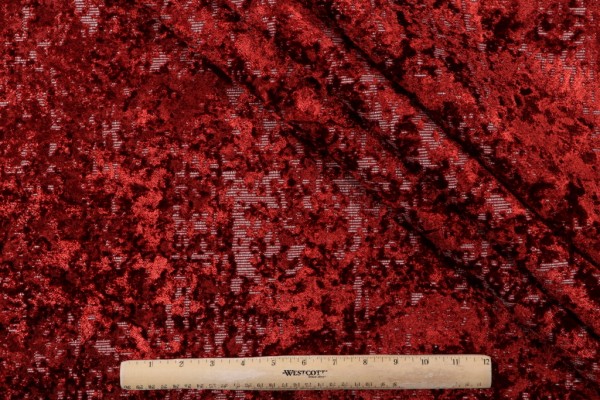 PK Lifestyles Splendor Velvet Upholstery Fabric in Scarlet 