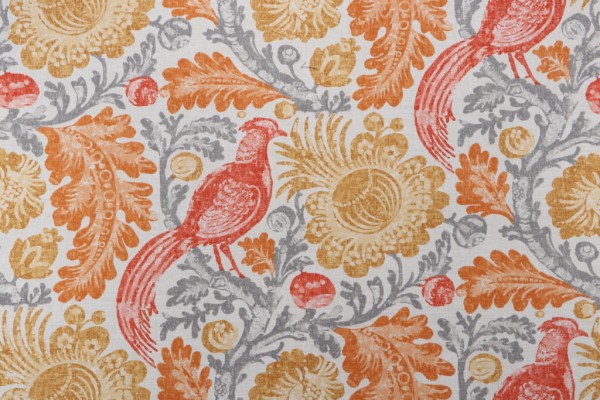 Williamsburg Tucker Resist Printed Polyester Outdoor Fabric in Zest 