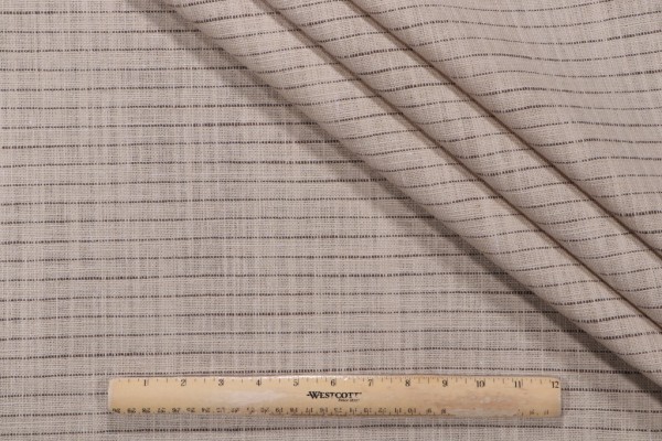 Sample of PK Lifestyles Lowell Pinstripe Performance Plus Woven Upholstery Fabric in Linen 