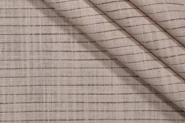 Sample of PK Lifestyles Lowell Pinstripe Performance Plus Woven Upholstery Fabric in Linen 