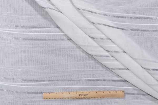 Terrell Sheer Drapery Fabric in White
