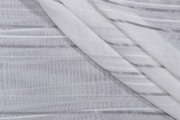 Terrell Sheer Drapery Fabric in White