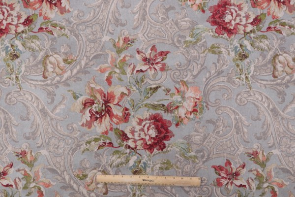 Click for 9 Yards Waverly Fresco Flourish Printed Cotton Drapery Fabric in Jewel Waverly Fresco Flourish Printed Cotton Drapery Fabric in Jewel