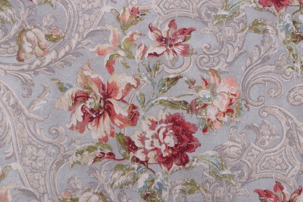 Click for 11 Yards Waverly Fresco Flourish Printed Cotton Drapery Fabric in Jewel Waverly Fresco Flourish Printed Cotton Drapery Fabric in Jewel