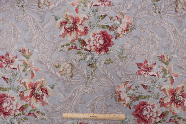 Click for 9 Yards Waverly Fresco Flourish Printed Cotton Drapery Fabric in Jewel Waverly Fresco Flourish Printed Cotton Drapery Fabric in Jewel