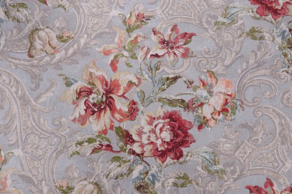 Click for 9 Yards Waverly Fresco Flourish Printed Cotton Drapery Fabric in Jewel Waverly Fresco Flourish Printed Cotton Drapery Fabric in Jewel