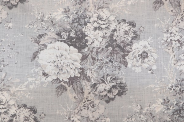 Click for 12 Yards Waverly Ballad Bouquet Printed Linen Blend Drapery Fabric in Platinum Waverly Ballad Bouquet Printed Linen Blend Drapery Fabric in Platinum