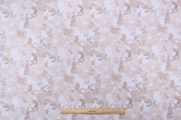 Premier Prints Zinnia-Slub Canvas Printed Cotton Drapery Fabric in Spice 