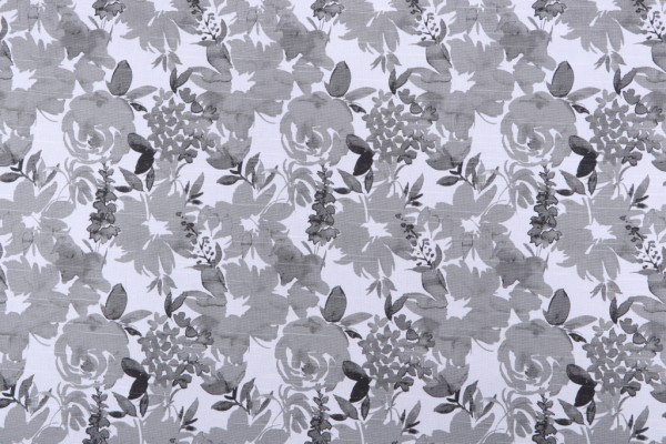 Premier Prints Zinnia-Slub Canvas Printed Cotton Drapery Fabric in Raven 