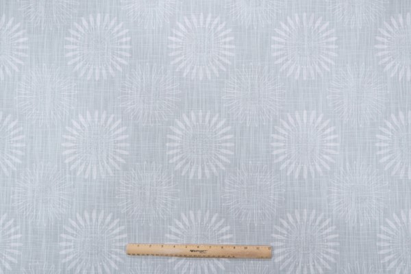 Sample of Angela Harris Diva-Luxe Canvas Printed Cotton Drapery Fabric in Silver for Premier Prints 