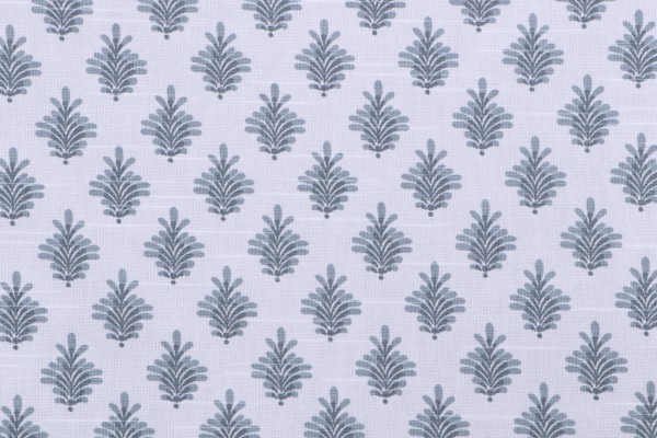 Premier Prints Dyann-Slub Canvas Printed Cotton Drapery Fabric in Shy Blue 