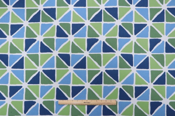 Sample of Premier Prints Mason Printed Polyester Outdoor Fabric in Courtyard 