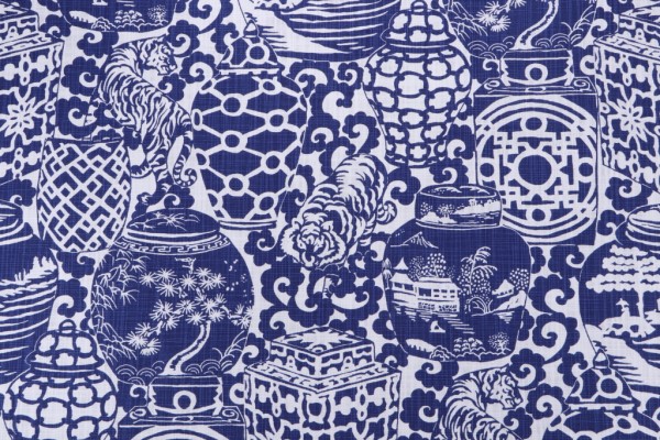 Premier Prints Sunda-Slub Canvas Printed Cotton Drapery Fabric in Commodore 