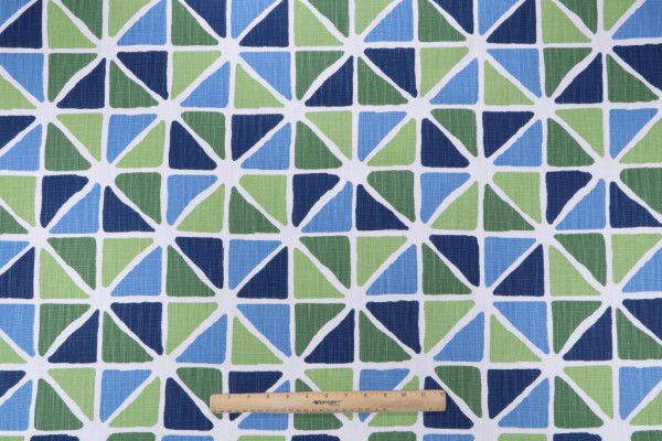 Premier Prints Mason-White Slub Linen Printed Drapery Fabric in Courtyard 