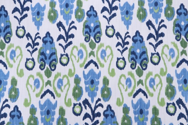 Premier Prints Neda-White Slub Linen Printed Drapery Fabric in Courtyard 