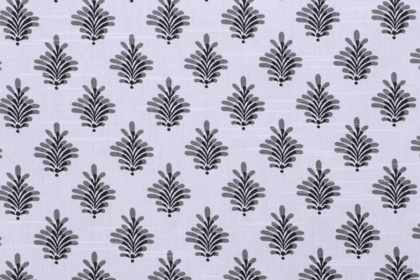 Premier Prints Dyann-Slub Canvas Printed Cotton Drapery Fabric in Raven 
