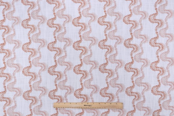 Angela Harris Ellis-Luxe Canvas Printed Cotton Drapery Fabric in Clay for Premier Prints 