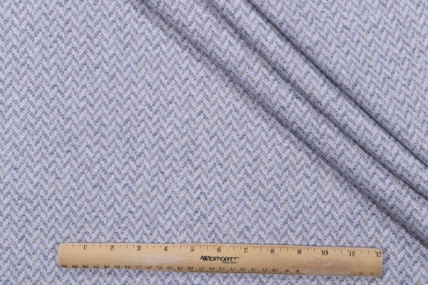 Golding Decatur Woven Chenille Upholstery Fabric in Chambray 