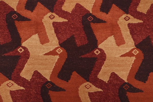 Sample of Kaufmann Volador Printed Cotton Drapery Fabric in Spice 