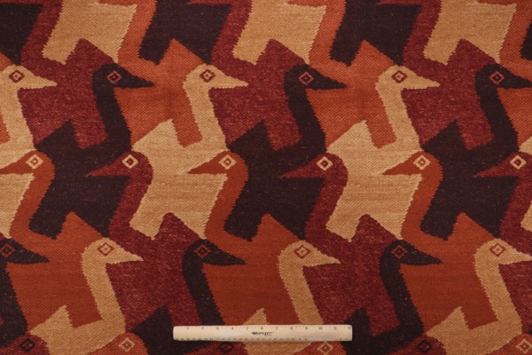 Sample of Kaufmann Volador Printed Cotton Drapery Fabric in Spice 