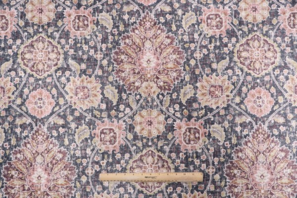 Kaufmann Shanaya Printed Chenille Decorator Fabric in Licorice 