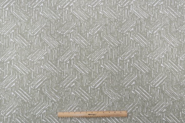 Kaufmann Rhyme Embroidered Drapery Fabric in Green Tea 